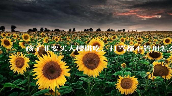 孩子非要买大樱桃吃，打骂都不管用怎么办？